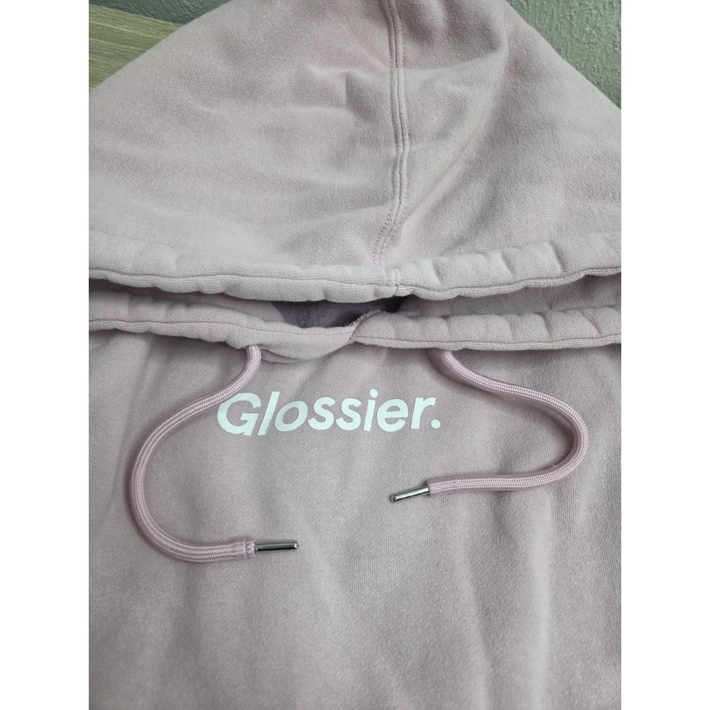 Glossier Original Pink Long Sleeve Hoodie Women's MEDIUM - Picture 5 of 13